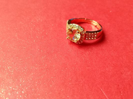 Ring with a Radiant Oval Gemstone
