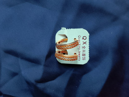 Hoop-Style Earrings with Crystal Accents