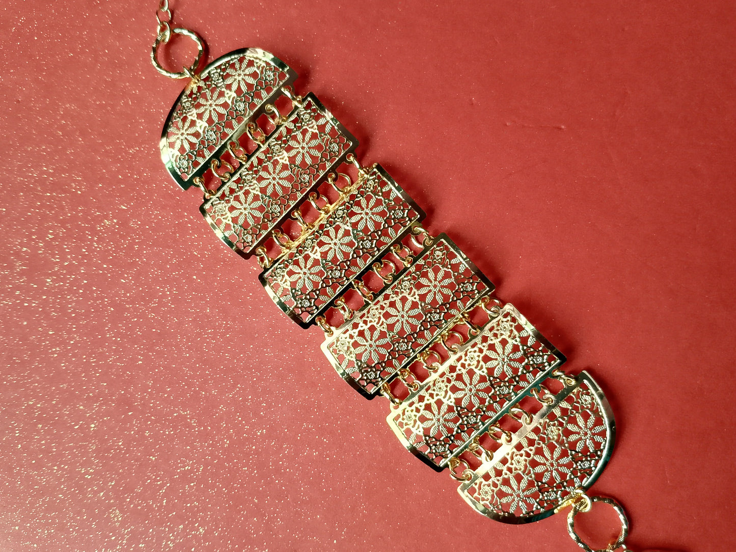 Intricate Floral Pattern Bracelet