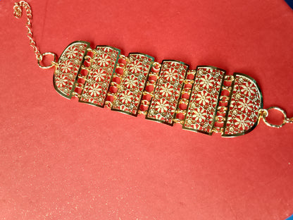 Intricate Floral Pattern Bracelet