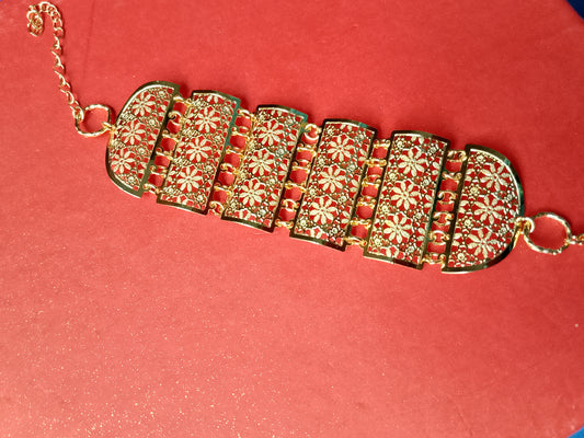 Intricate Floral Pattern Bracelet