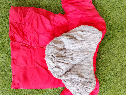 Children's Quilted Red Hooded Coat