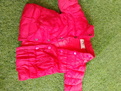Girls Puffed, Red Jacket,