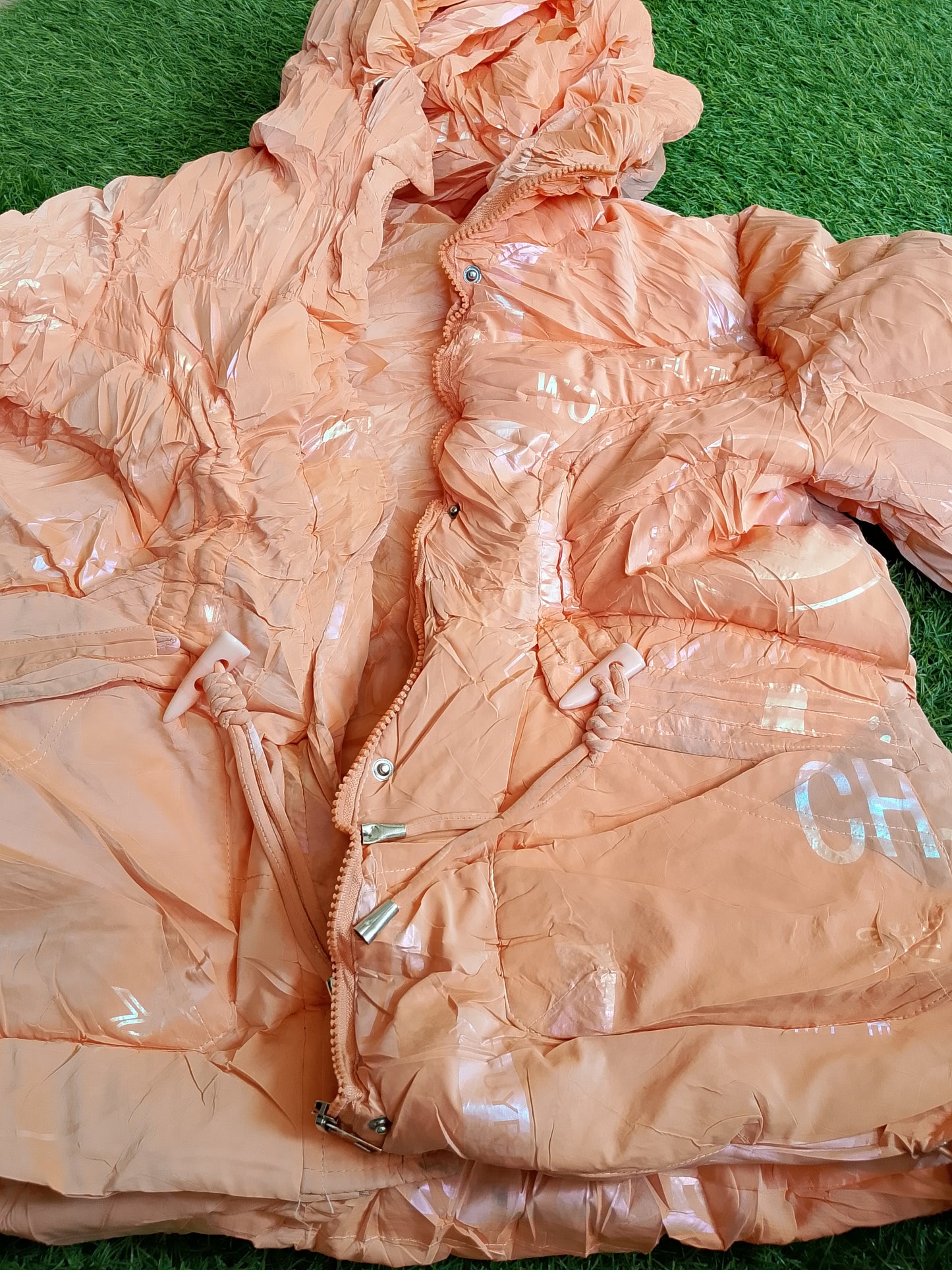 Riley Popover Puffer Hooded Orange