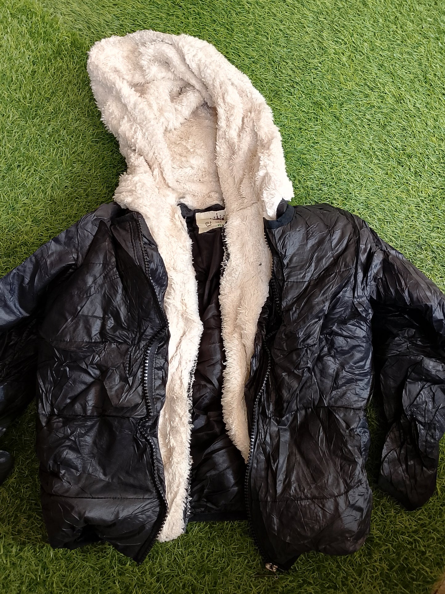 Vintage Hooded Mohair Puffer