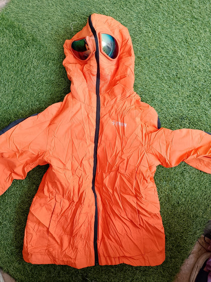 CP Company x Palace Neon Orange Nylon La Mille Goggle Jacket