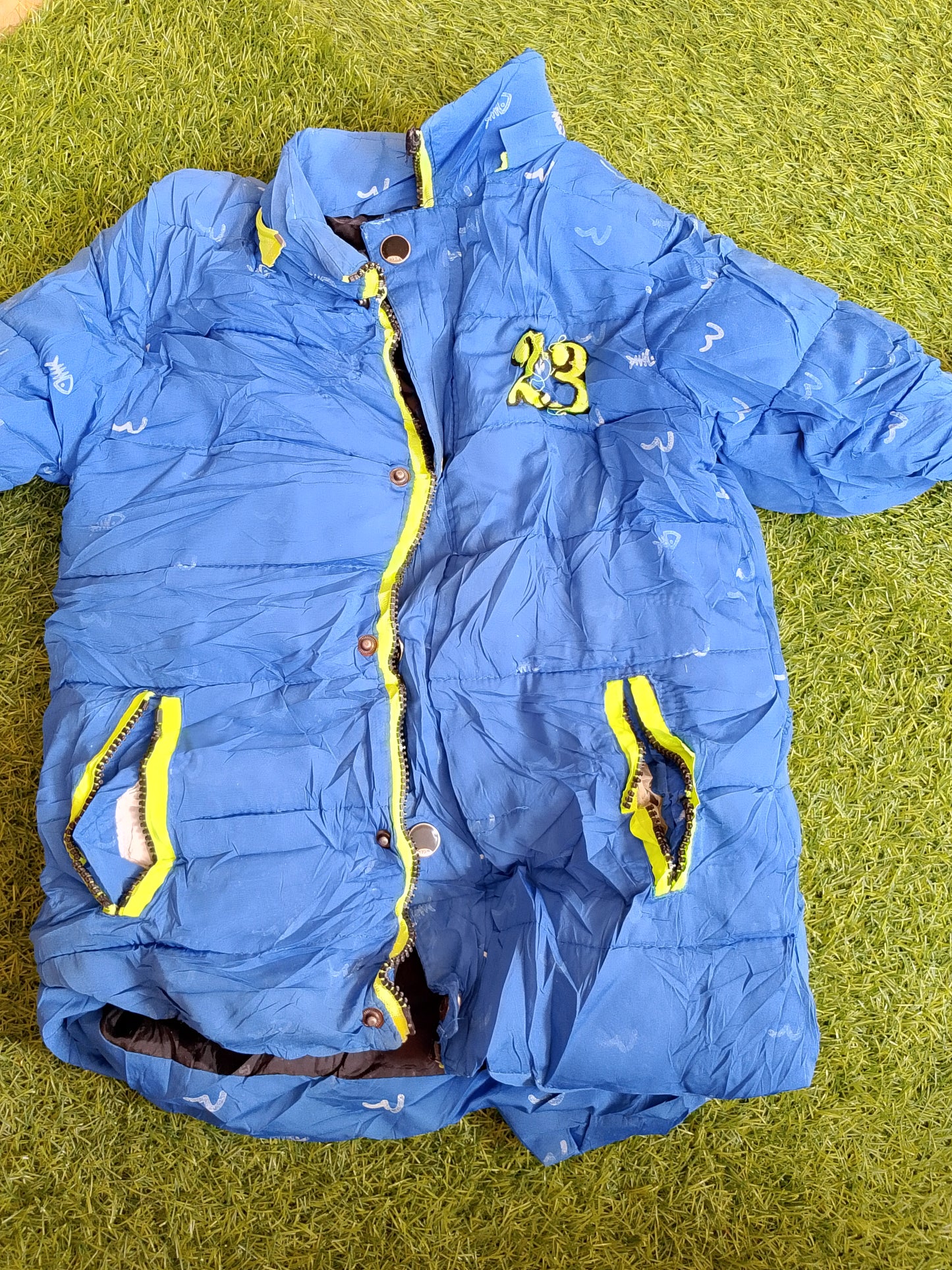 Blue puffer kids, winter collection