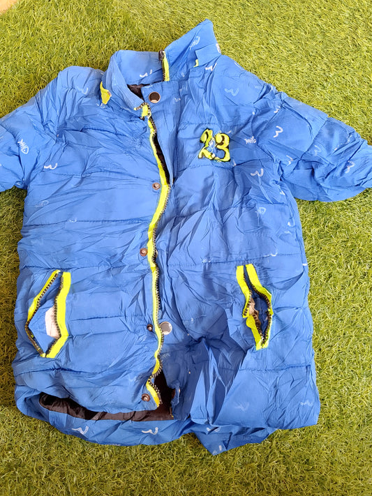 Blue puffer kids, winter collection
