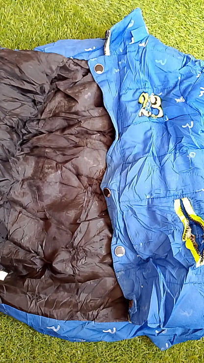 Blue puffer kids, winter collection